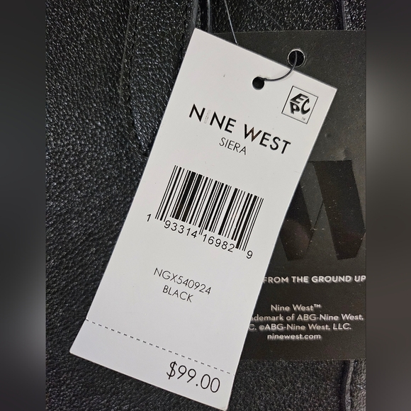 NWT Nine West Black Tote Bag with Structured Design - Picture 2 of 13